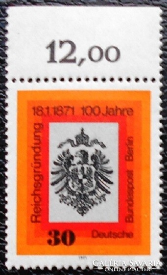 BB385sz /  Németország - Berlin 1971 100 éves a Birodalom Alapítása bélyeg postatiszta összegzőszám