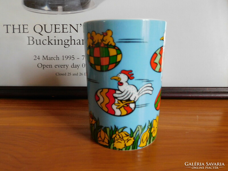 Neckermann Easter mug - with typical Easter animals flying on eggs