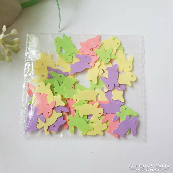 3g-os színes, nyúl alakú húsvéti konfetti, dekoráció