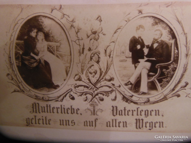 Glazed - picture - antique - 11 x 7 cm - Austrian - flawless