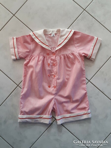 Matróz stílusú kislány ruha  86-os - rózsaszín - fehér