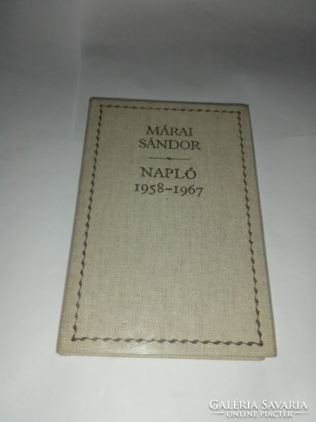 Márai Sándor - Napló (1958-1967)   - Új, olvasatlan és hibátlan példány!!!