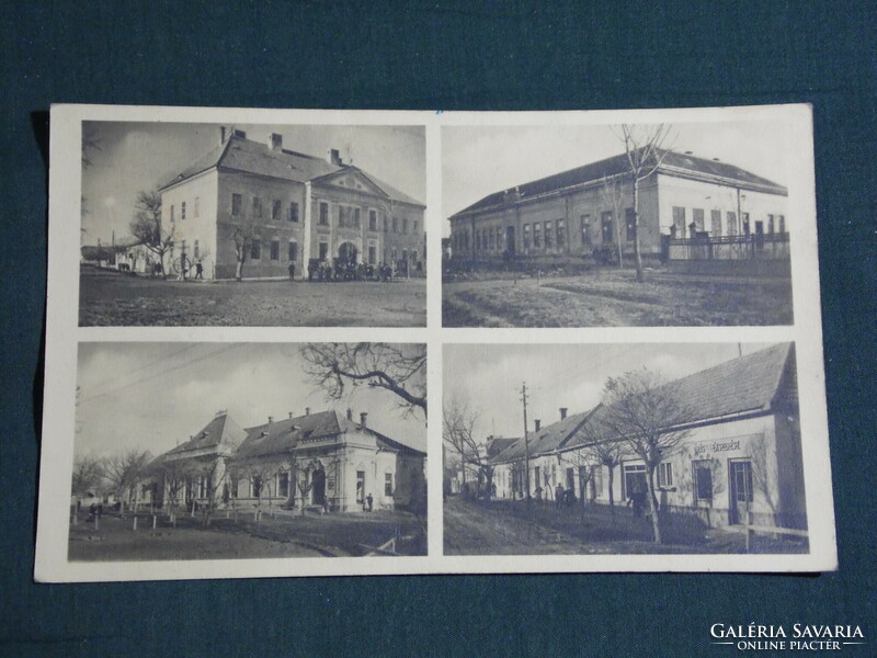 Postcard, free accommodation, mosaic details, barracks, council house, shop, pub, 1951