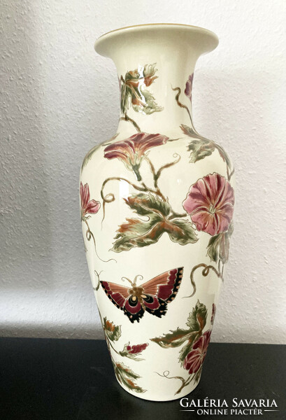 Zsolnay pillangós váza 43 cm magas