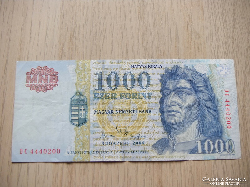 1000 Forint 2004 Használt Forgalomból kivont  Bankjegy