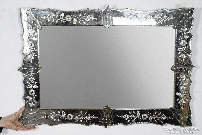Murano glass framed mirror