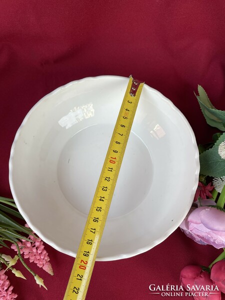 White porcelain patty bowl with stewed side dishes heirloom porcelain