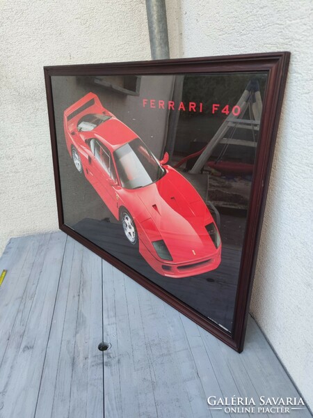Ferrari F40 eredeti hitelesített poszter, keretezve eladó!