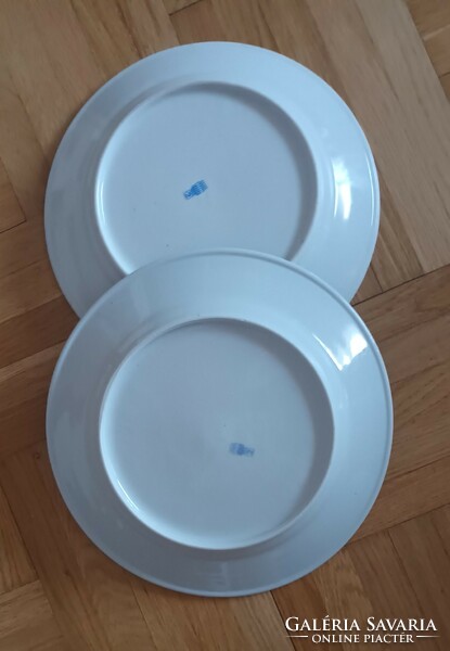Zsolnay kék csíkos lapos tányérok