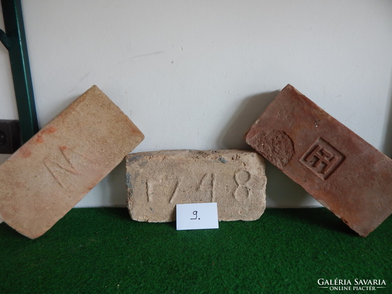 Year-numbered and stamped Hortobágy brick. No. 9