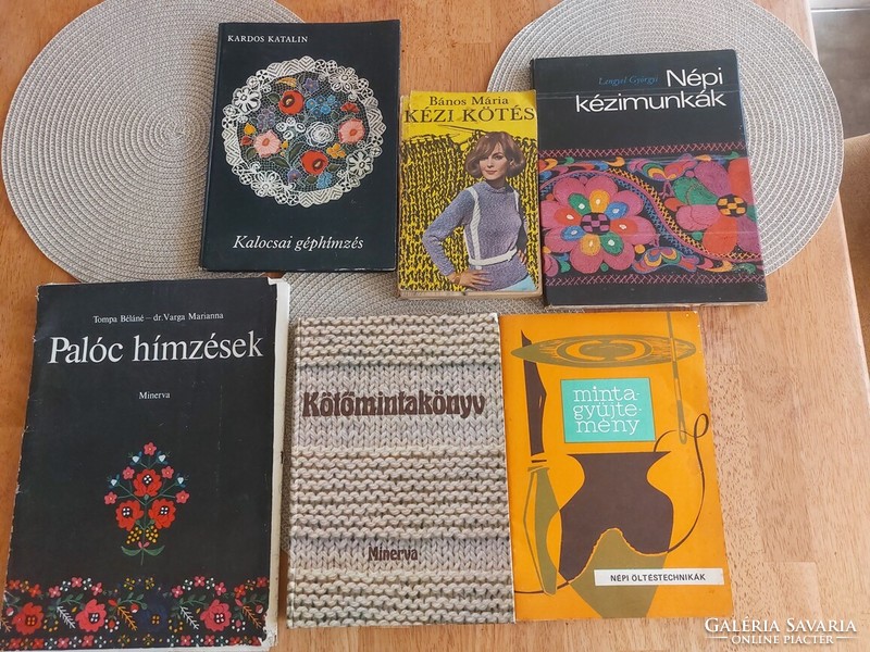 (K) embroidery, needlework, knitting books are sold together