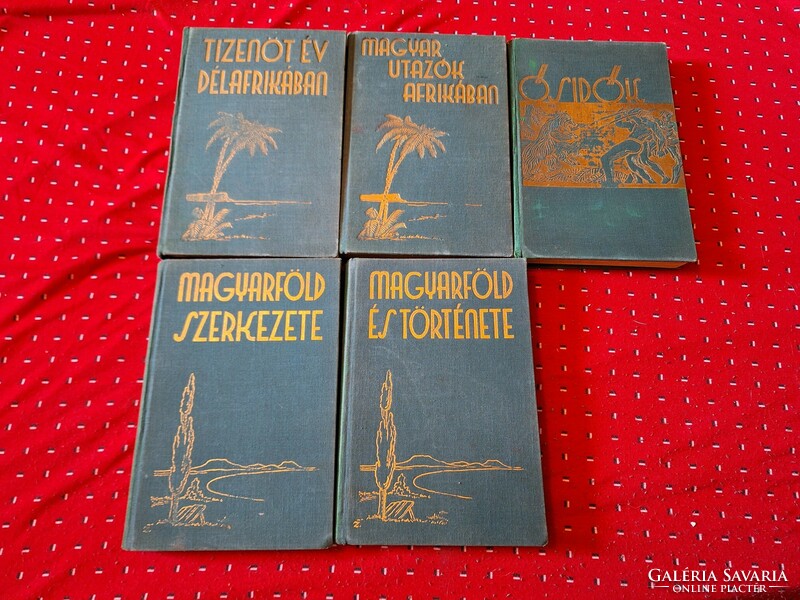 5 kötet BENDEFY BENDA LÁSZÓ SOROZAT I-VI 1934 MAGYAR ETIÓPIAI EXPEDICIÓ ORSZÁGOS BIZOTTSÁGA KIADÁS-