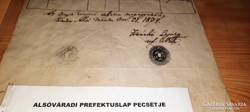 4 old documents with stamp and wax seal