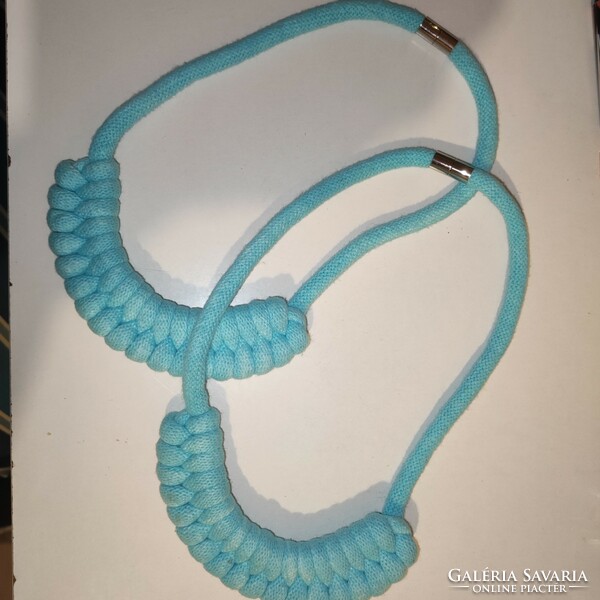 Cotton turquoise color rope neck blue brand new 53cm