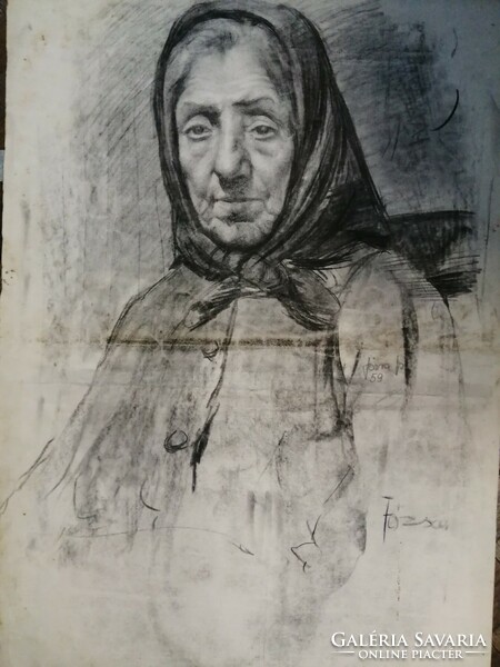 A unique drawing by the painter and graphic artist Józsa János