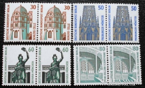 Bb793-6c2 / Germany - Berlin 1987 attractions stamp series in clear horizontal pairs