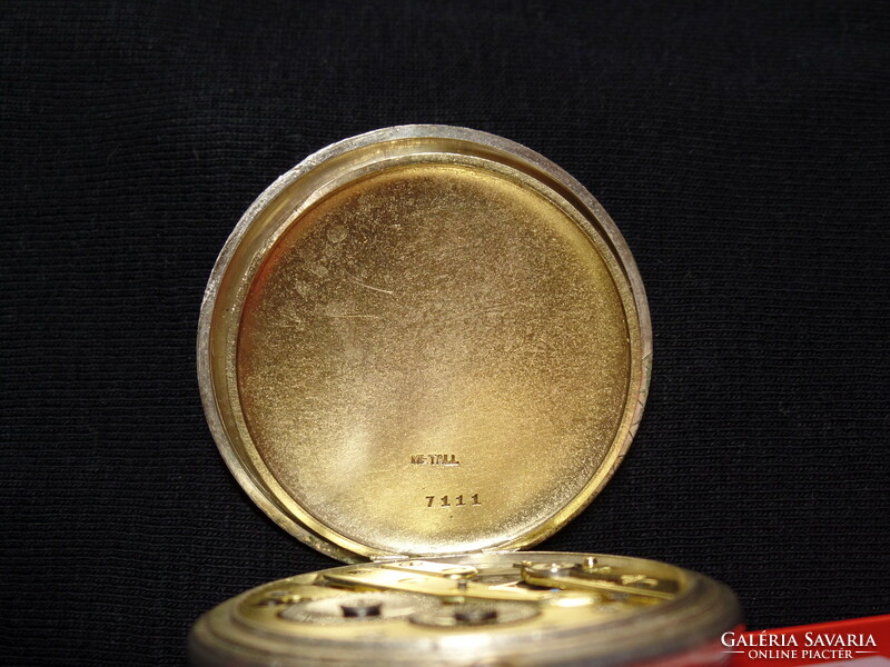 Swiss 800 silver pocket watch with Gallonne case