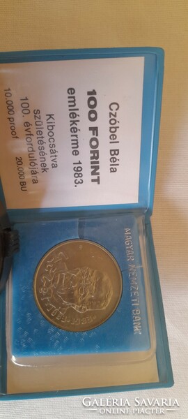 HUF 100 alpaca commemorative coin czobel béla mnb 1983