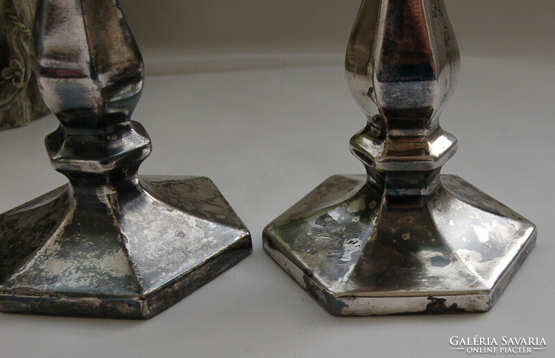 A stunning pair of silver plated antique candle holders e.G. Webster & son 1873