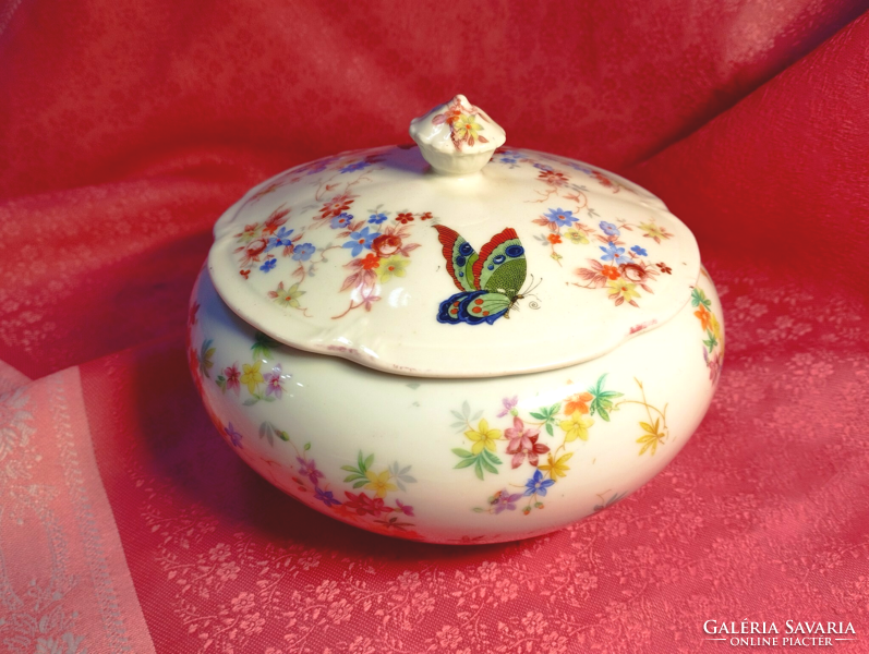 Budapest, antique porcelain butterfly bonbonier
