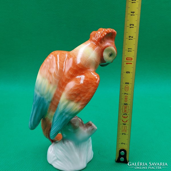 Sándor Kelety parrot figure from Herend