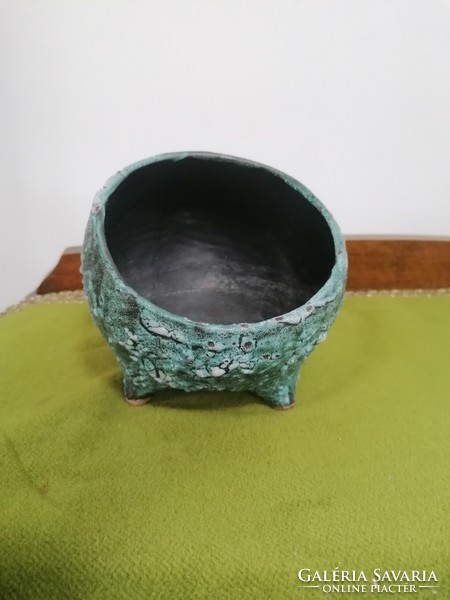 Retro kerámia Mihály Béla gömb alakú ikebana