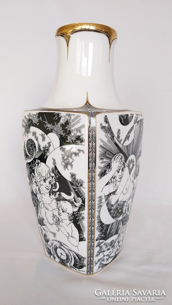 Hollóháza 36cm large female nude vase