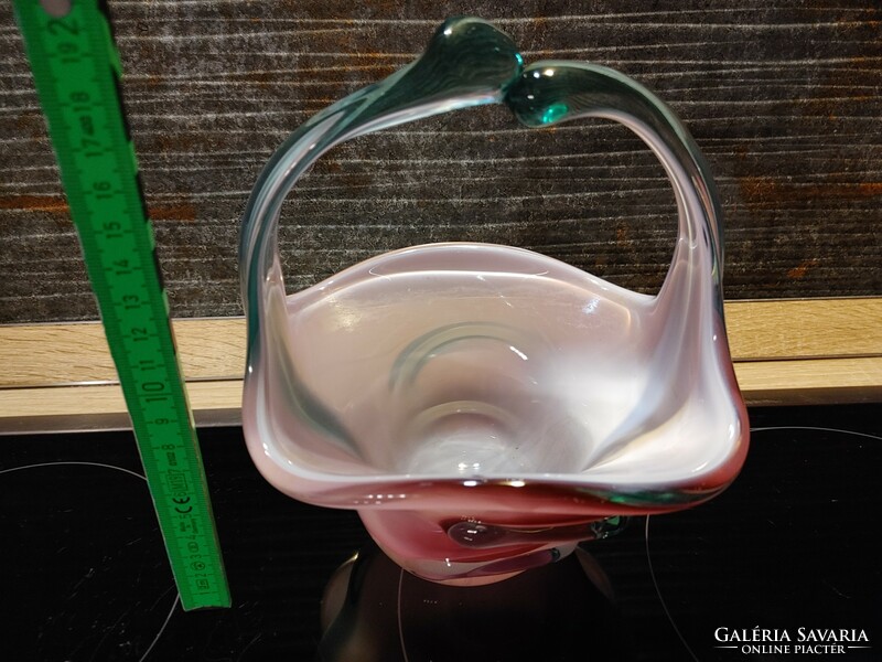 Beautiful colored glass basket from Murano