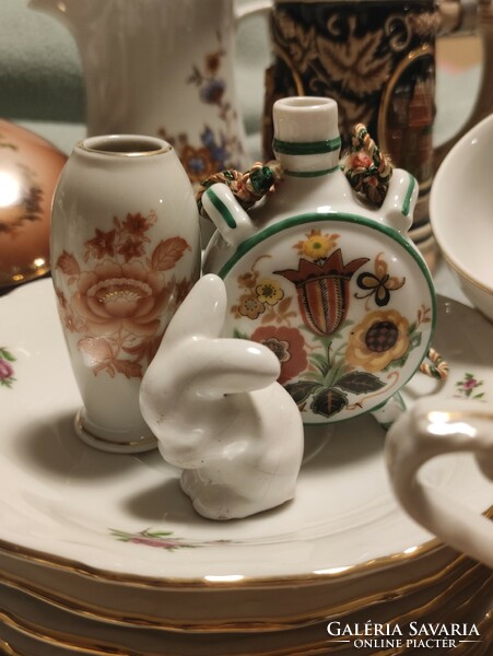 Exciting porcelain package Herend Zsolnay hólloházi henneberg aquincum tea set bonbonier etc 31 pcs