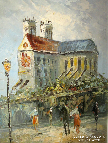 Wonderful modern impressionist painting: French cityscape