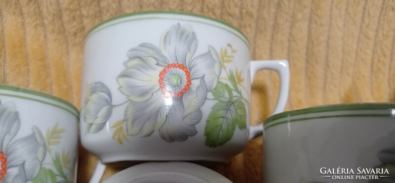 Old, rare, shielded, Zsolnay tea cup. 4 Pcs.