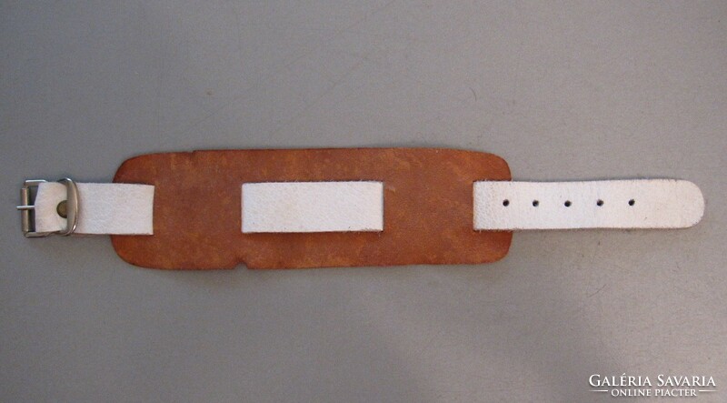 Retro small-scale split leather watch strap from the 60s and 70s