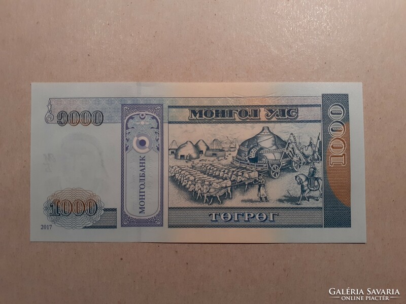 Mongolia-1000 tugriks 2017 unc