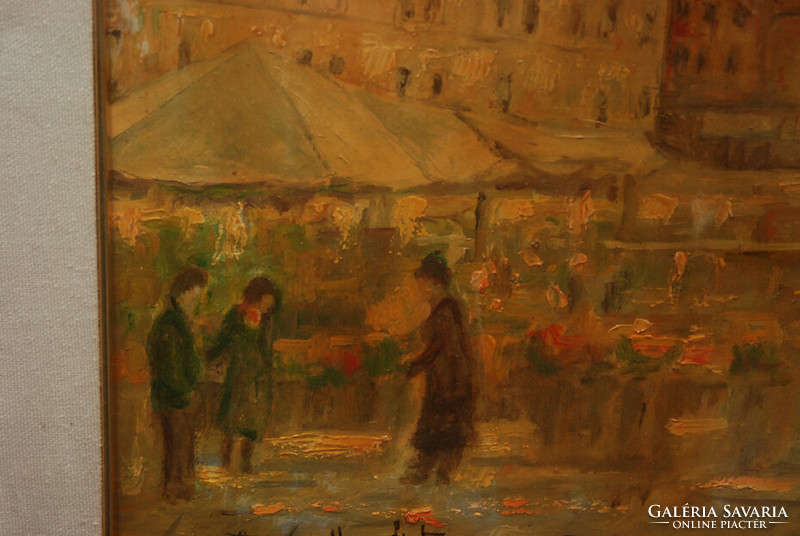 Giuseppe Magnagliati - Italian cityscape, oil painting