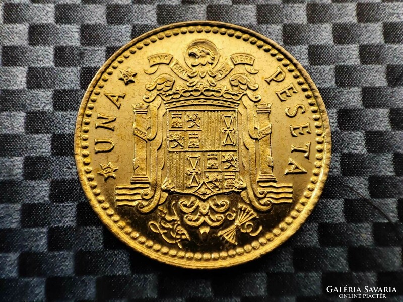 Spain 1 peseta, 1975 80 on the star