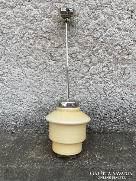 Bauhaus / art deco pendant lamp special champagne shade - retro vintage design