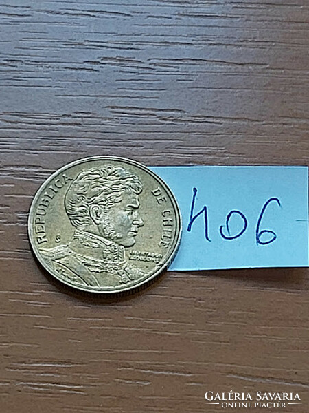 Chile 10 pesos 1993 nickel brass bernardo o'higgins #406