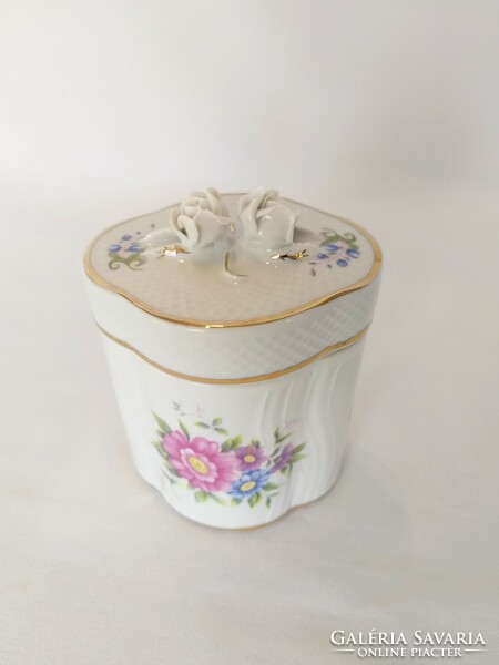 Hölóháza white rose bonbonier / sugar holder