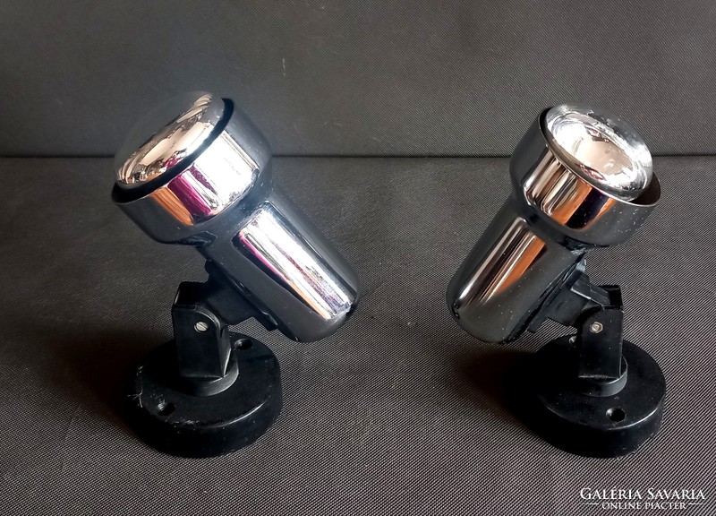 Pair of chrome wall lamps vintage negotiable targetti sankey