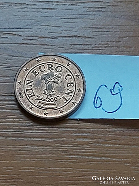 Austria 1 euro cent 2002 mint 69