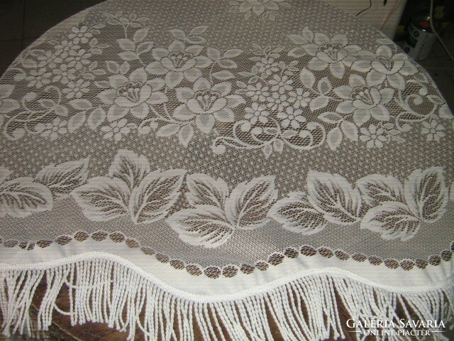 Beautiful special vintage fringed floral wavy bottom curtain