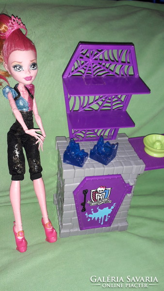 Original mattel - monster high kitchen furniture for barbie dolls scary stove 28x20cm according to the pictures