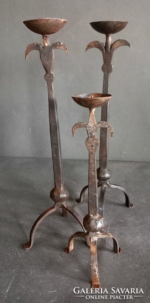 3 brutalist art and craft candle holders negotiable