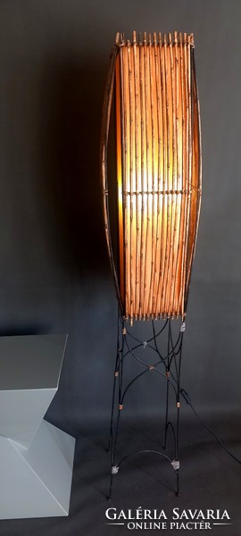 Hatalmas vintage bambusz állólámpa ALKUDHATÓ design