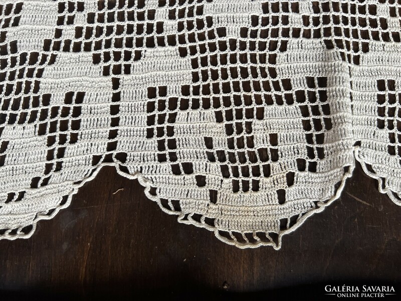 Antique crochet lace tablecloth