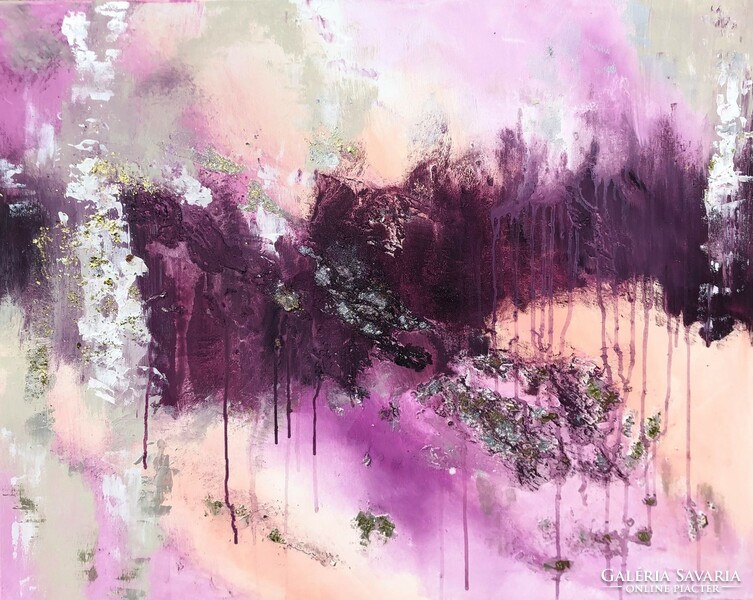 Andrea elek - fiesta - abstract painting - 80x100 cm