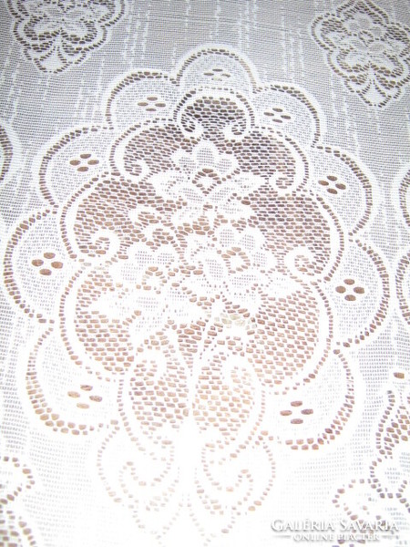 Beautiful vintage style white openwork rose stained glass curtain