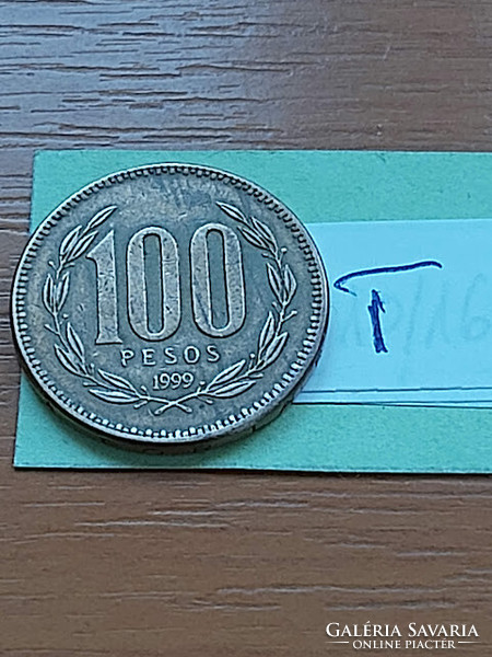 Chile 100 pesos 1999 aluminum bronze, #t