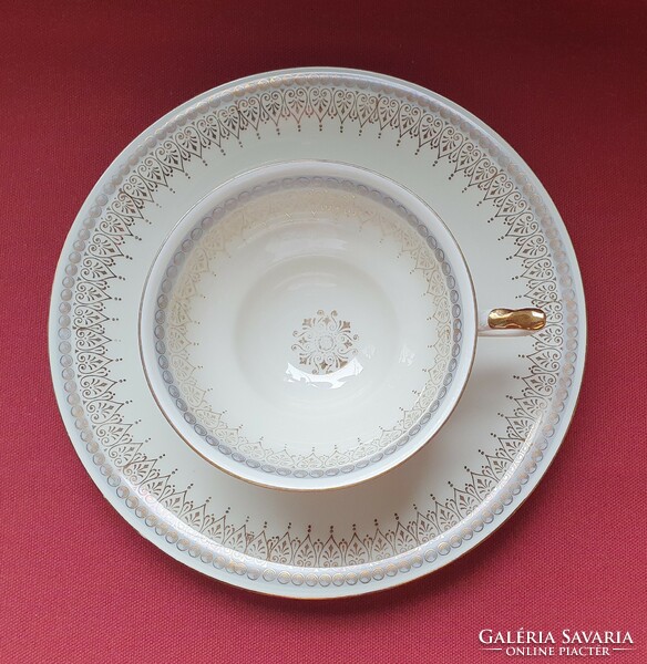 Elfenbein Bavarian German porcelain coffee tea breakfast set cup small plate plate