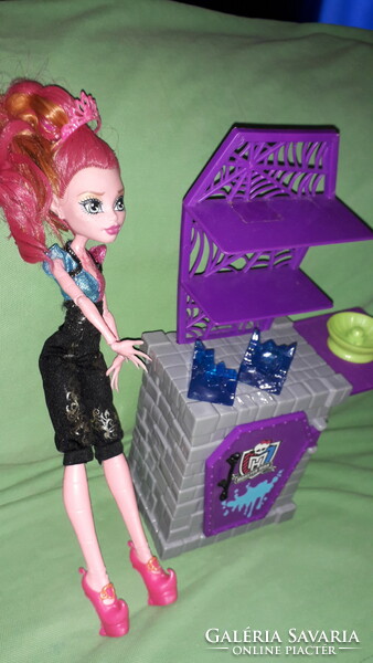 Original mattel - monster high kitchen furniture for barbie dolls scary stove 28x20cm according to the pictures